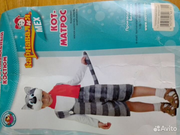 Новогодние костюмы 6-9лет,кот-Матроскин,божья коро