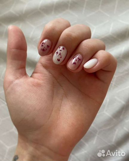 Маникюр коррекция наращивание ногтей