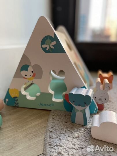 Janod+Коробка Кубики сортеры развивашки