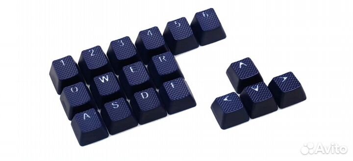 Кейкапы Tai-Hao «Rubber Blue» 18 клавиш