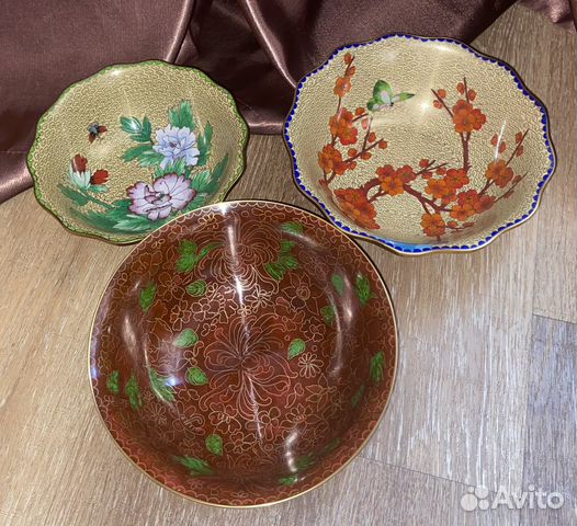 Клуазоне миска миски эмаль 17-21 см