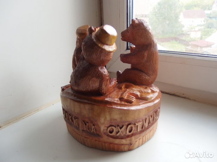 Композиция из березового пенька 