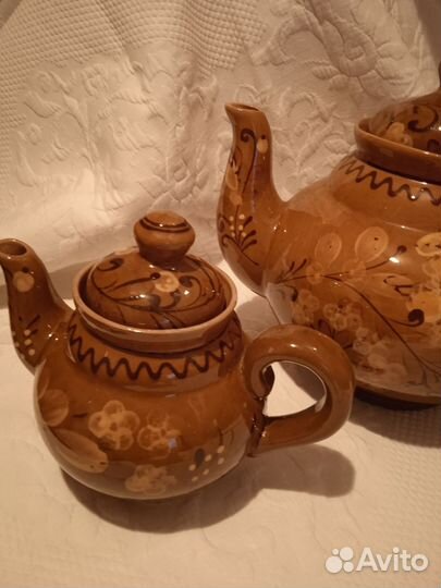 Керамика заварочный чайник. Сахарница. СССР