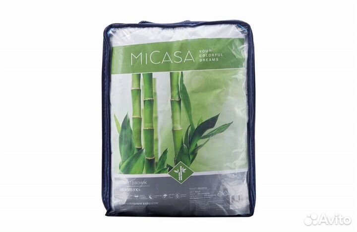 Наматрасник micasa бамбук, 90*200 см, новый