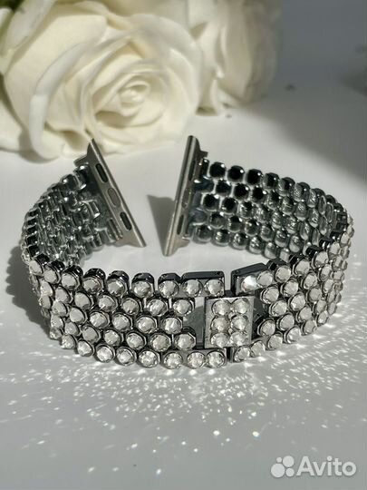 Ремешок со стразами для часов apple watch