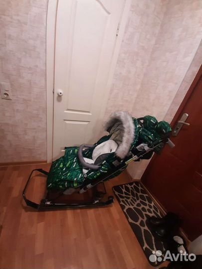 Детские санки коляска ника