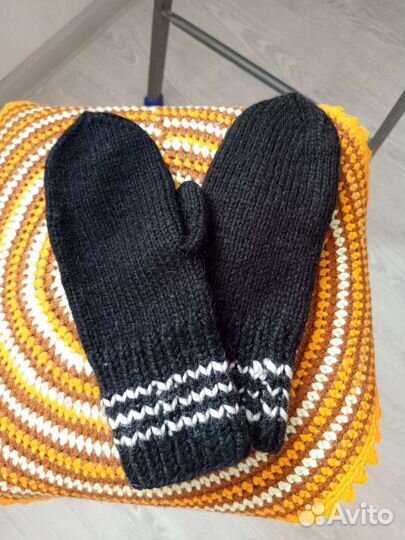Рукавицы, пряжа шерсть