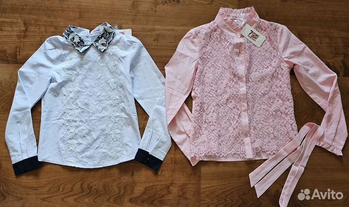 Новая школьная одежда-блузки,платья и пр 128см