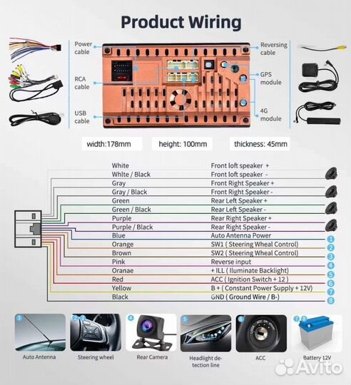 Магнитола 2din Android2/32гб. Хорошее качество