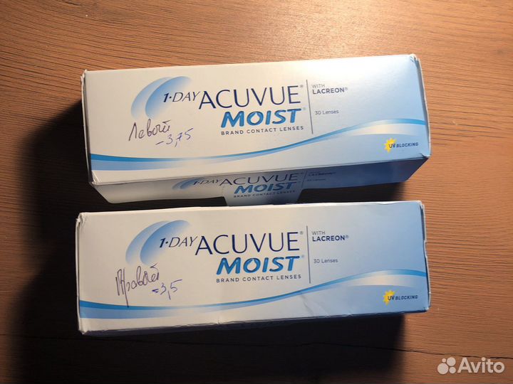 Линзы контактные acuvue moist 1-day