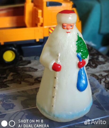Дед мороз с ёлочкой редкость крепкая пластмасса сс