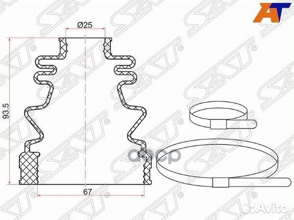 Пыльник шруса внутренний hyundai Elantra 96
