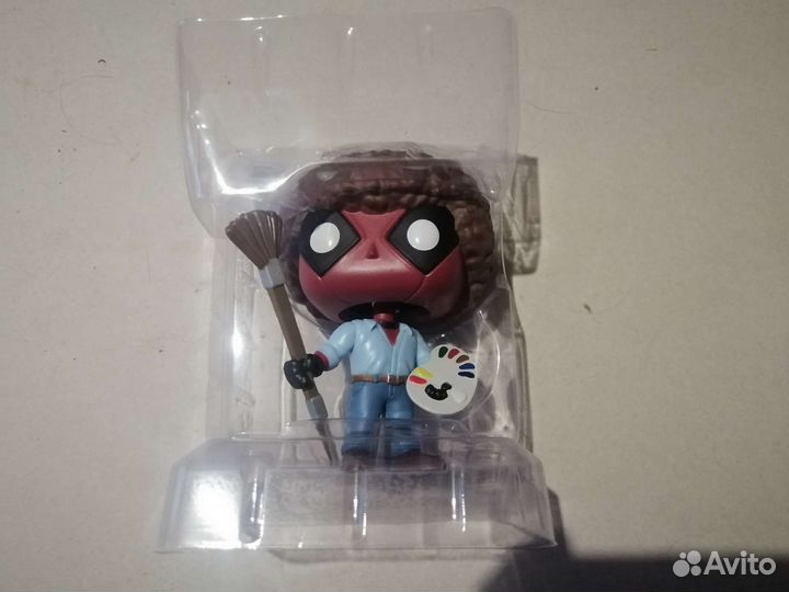 Funko Pop marvel deadpool as bob ross