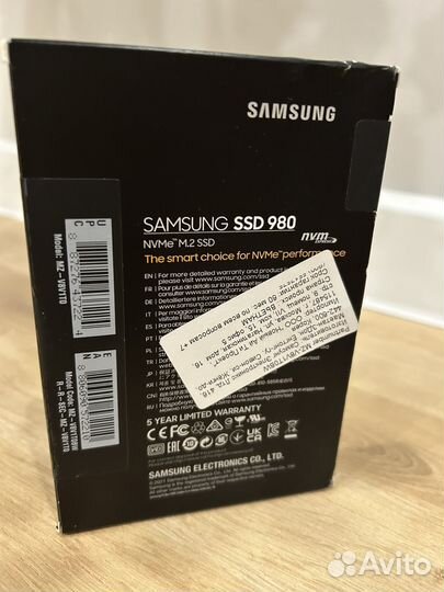 1000 гб M.2 NVMe накопитель Samsung 980