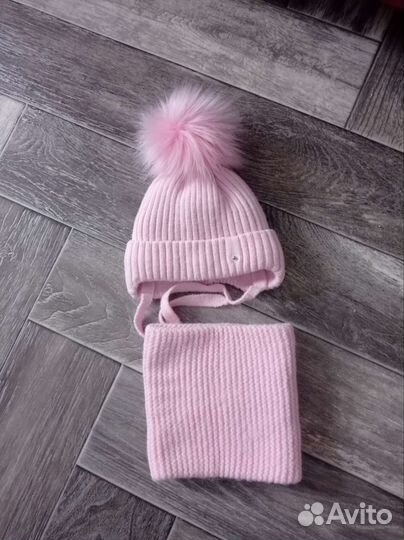 Комплект шапка и шарф для девочки