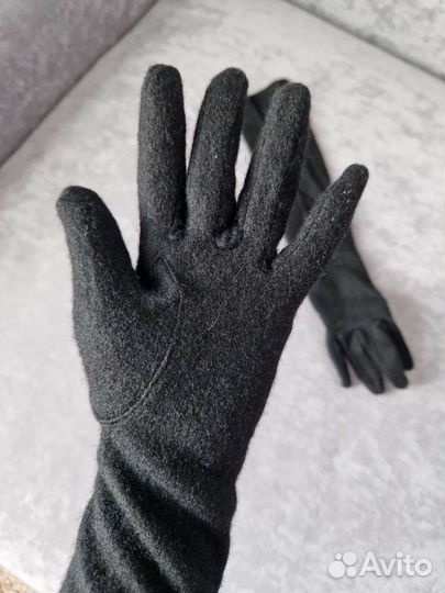 Перчатки длинные женские чёрные