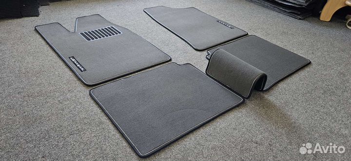 Автоковрики для ваз 2101-2107, серые с чёрн. бел