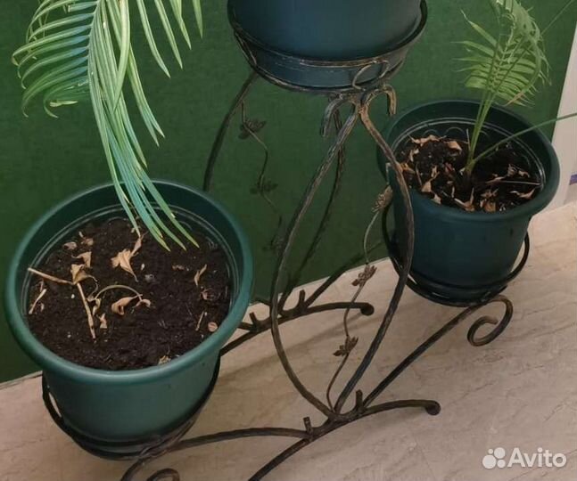 Этажерка подставка для цветов на 3 горшка