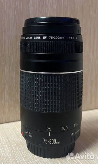 Объектив Canon: 75-300 mm (1.5m/4.9ft)
