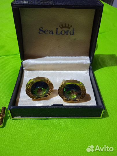 Запонки винтаж СССР позолота