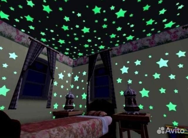 Светящиеся звездочки на потолок, звезда наклейка