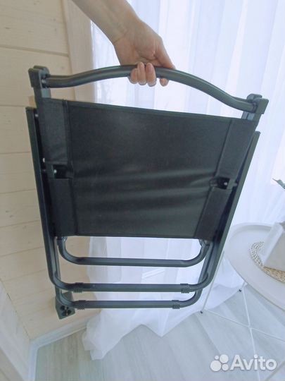 Складное кресло стул уличный черный