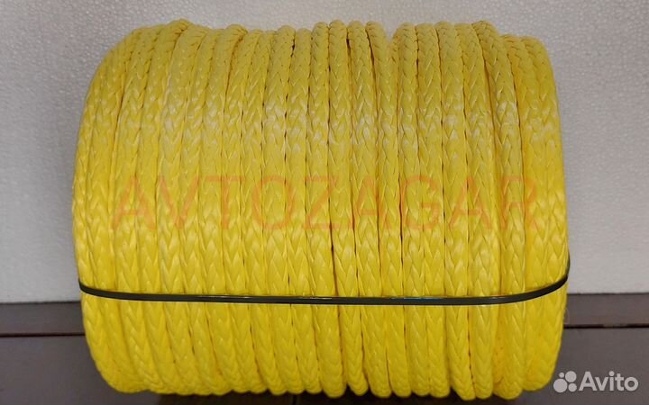 Трос (бухта) кевларовый 10мм на 100м. Желтый