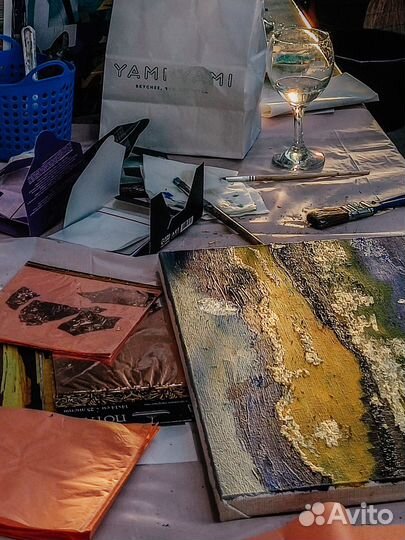 Мастер-класс по живописи с поталью, арт-вечеринки