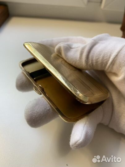 Портсигар Германия 1910-1920, позолота винтаж