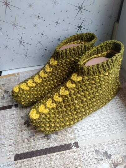 Следочки с укреплённой подошвой полушерстяные