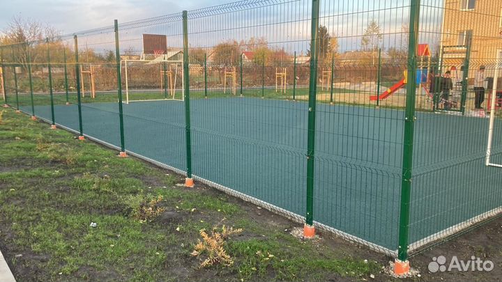 Бесшовное резиновое покрытие для спортивных площадок