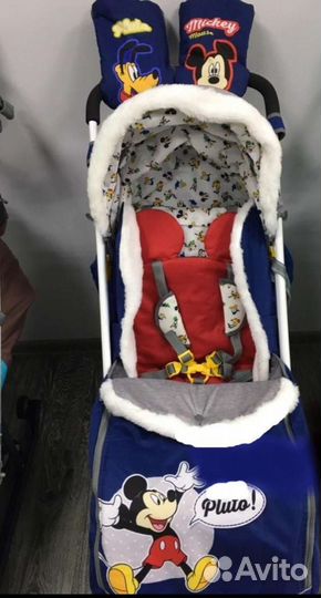 Детские санки коляска с колесами