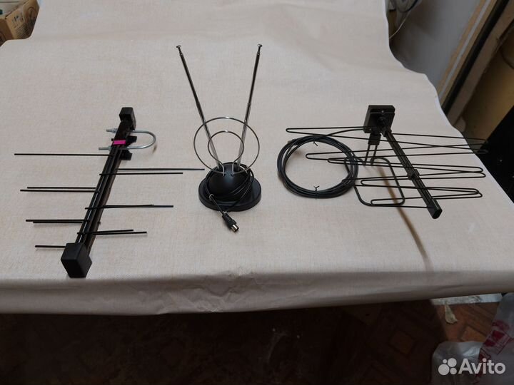 Антенны 3 штуки для DVB-T2 приставок-телевизоров