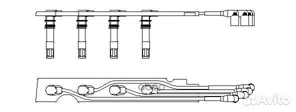 К-кт проводов Audi A2 1.4, VW Golf 4/Bora/Polo