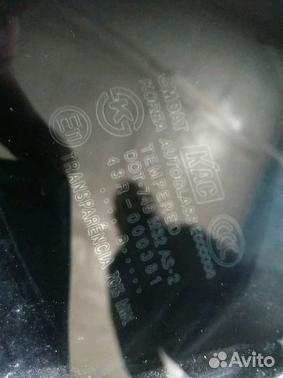 Стекло задней левой двери Chevrolet Aveo T250