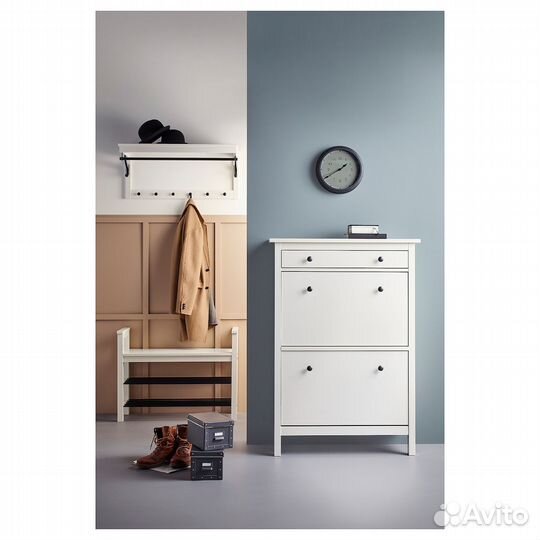 Hemnes IKEA 002.438.00 Скамья с полкой для обуви 8