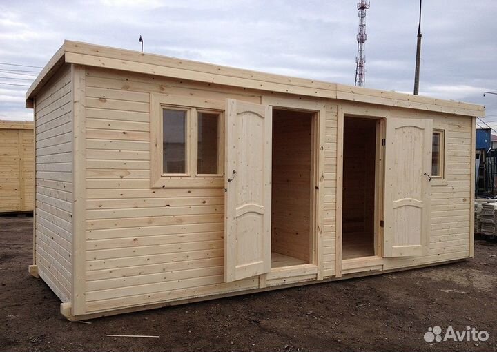 Каркасный хозблок без отделки