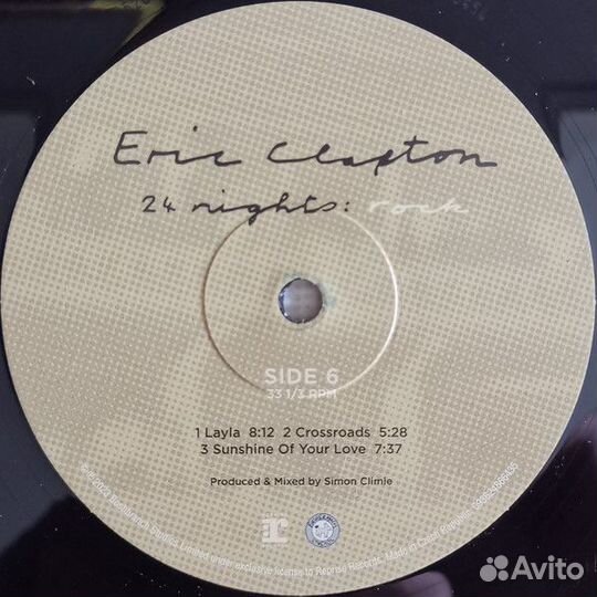 Виниловая пластинка Eric Clapton - 24 Nights: Rock