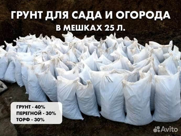 Почва 40%, перегной 30%, низинный торф 30% - смесь