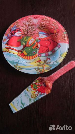 Тарелка для торта с лопаткой