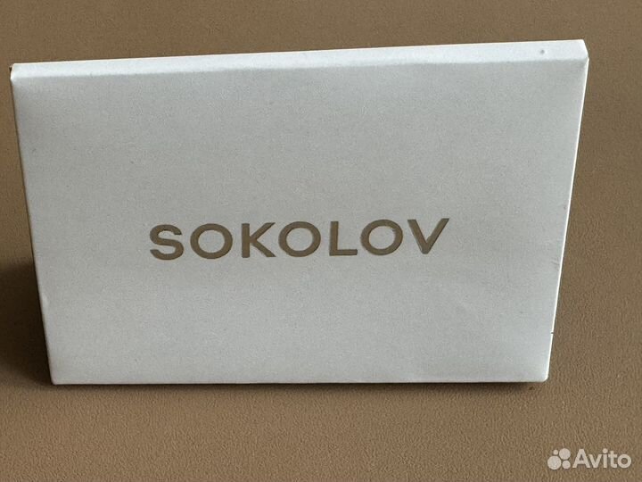 Запонки серебро новые Sokolov