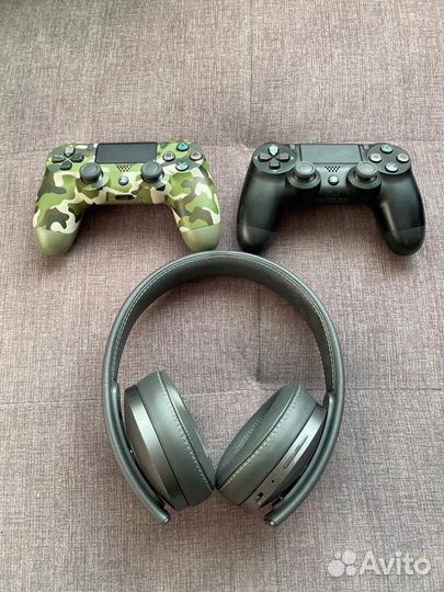 Sony playstation 4 PS4 slim 500gb, плюс гарнитура