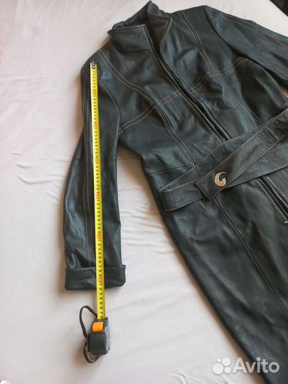 Кожаный плащ женский 4XL