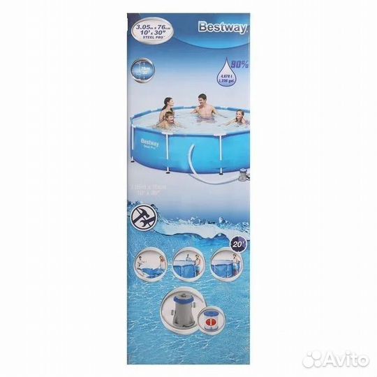 Каркасный бассейн бу 305 на 76