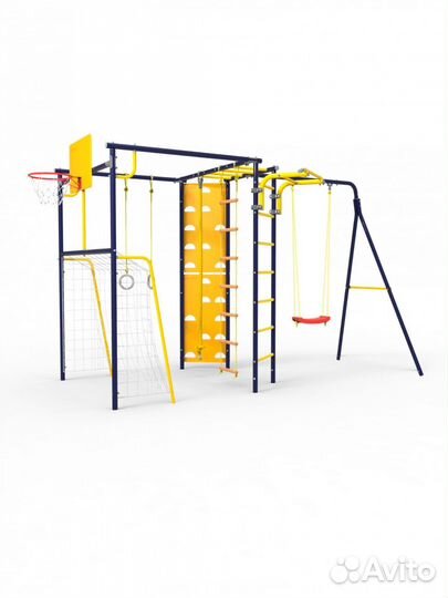 Уличный комплекс со скалодромом,воротами, качелями
