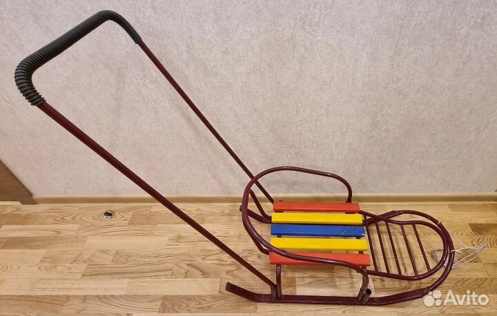 Санки Ника Комфорт с ручкой и матрасиком