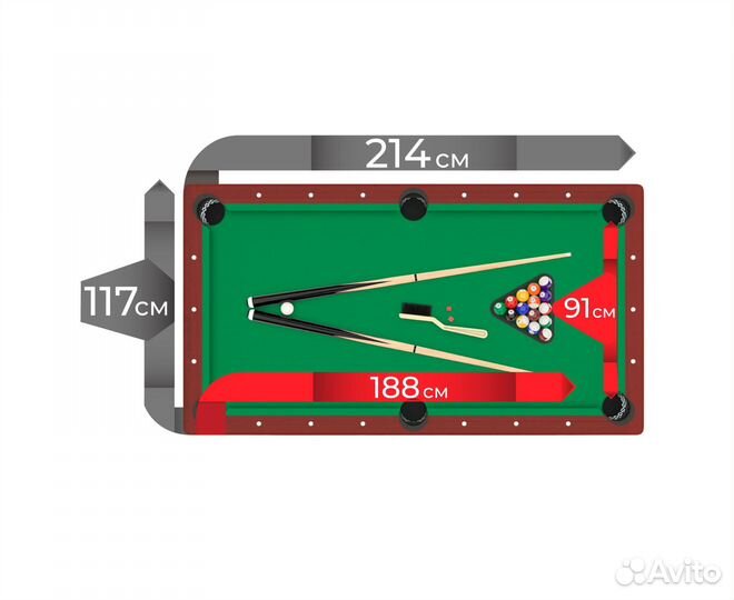 Бильярд DFC Paragon 7ф, торг