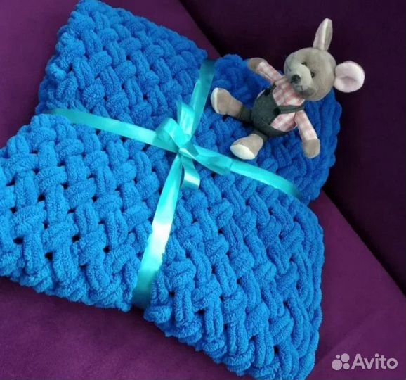 Плед для новорожденных плюшевый