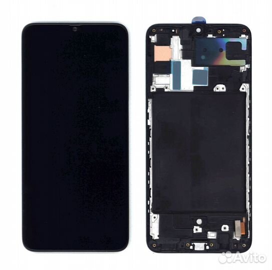 Дисплей Samsung Galaxy A70 A705FD черный+рамка TFT