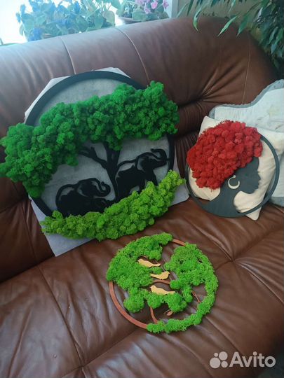 Панно картина мох